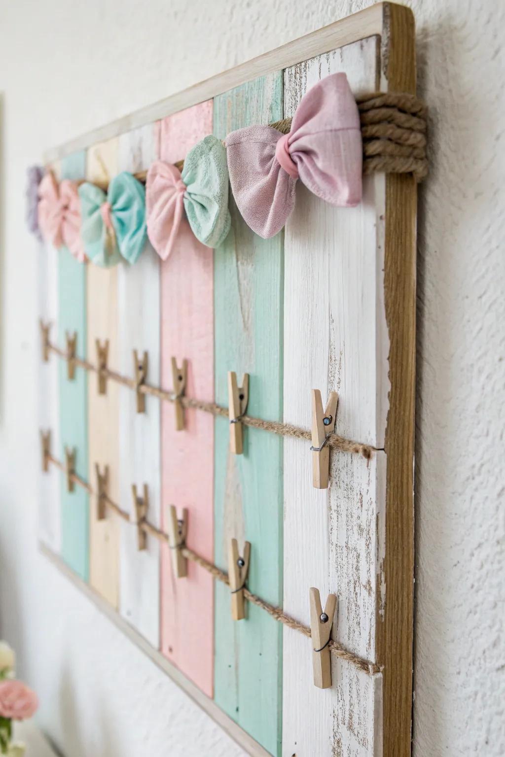 Organize baby headbands with rustic charm and minimalist style!