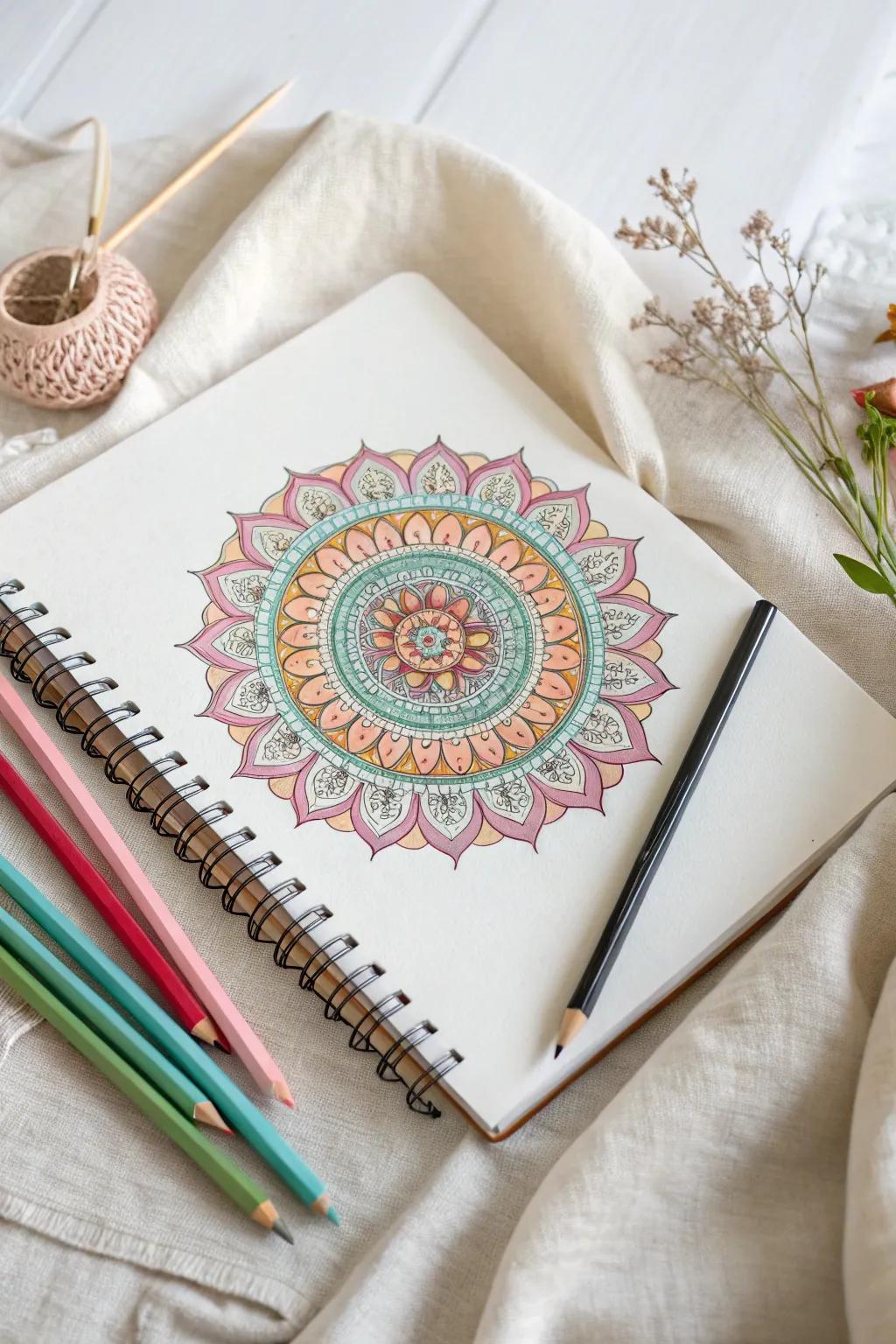 Find tranquility in your journal with mood mandalas that turn your emotions into art.