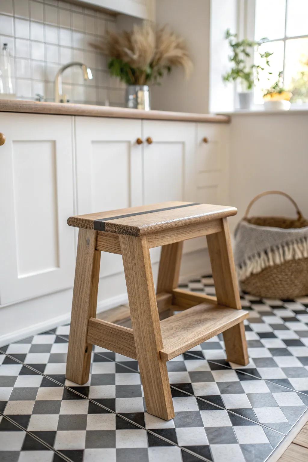 Paint a budget-friendly checkerboard floor—vintage charm with just tape, paint, and patience.