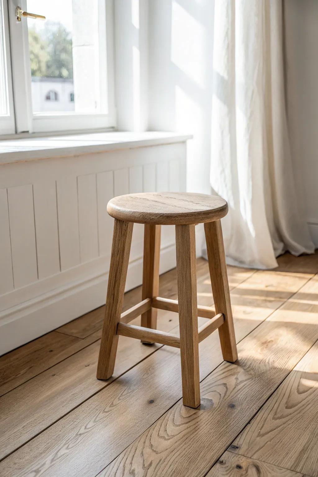 Warm greige wood floors that pair effortlessly with crisp white trim or creamy modern farmhouse tones.