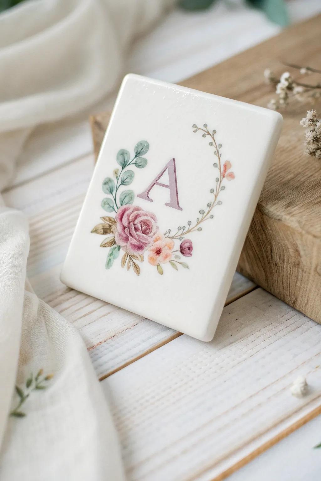 Elevate your gifts with the beauty of monogram art—where elegance meets simplicity.