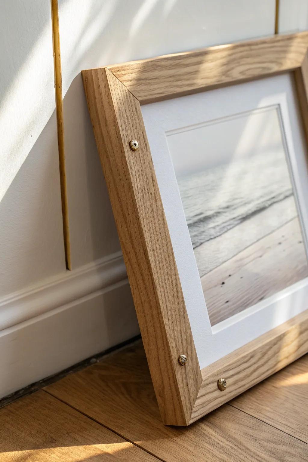 Floating frame with a crisp shadow gap—instant gallery look for prints, kid art, and sketches.