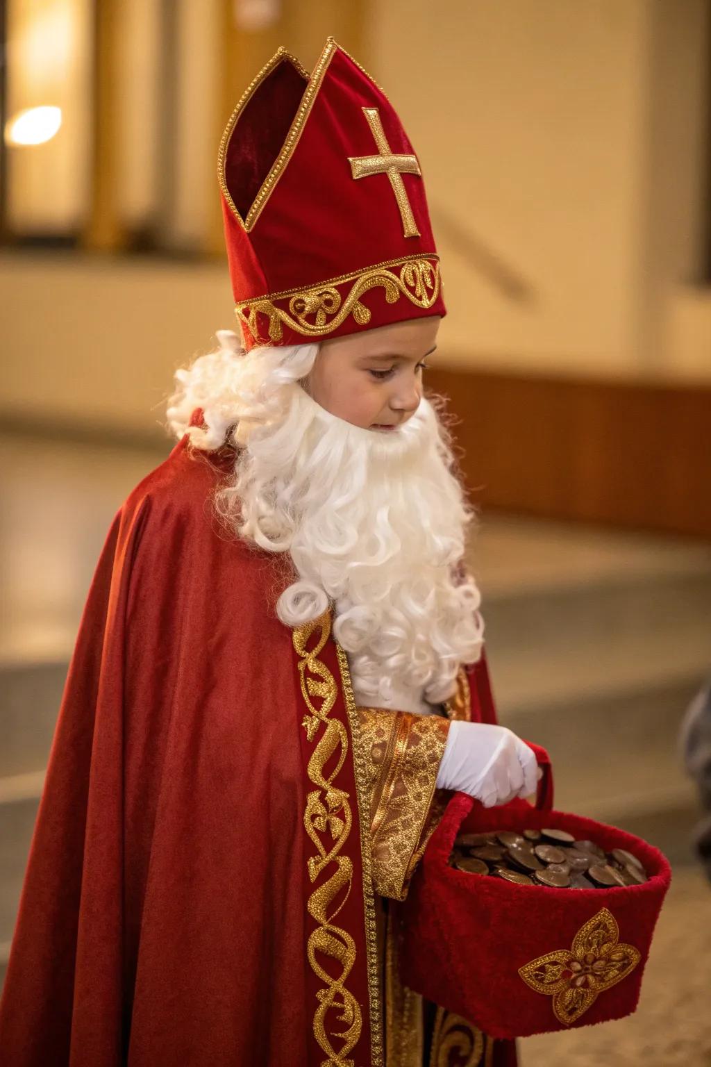 Embrace the spirit of giving with a Saint Nicholas costume.