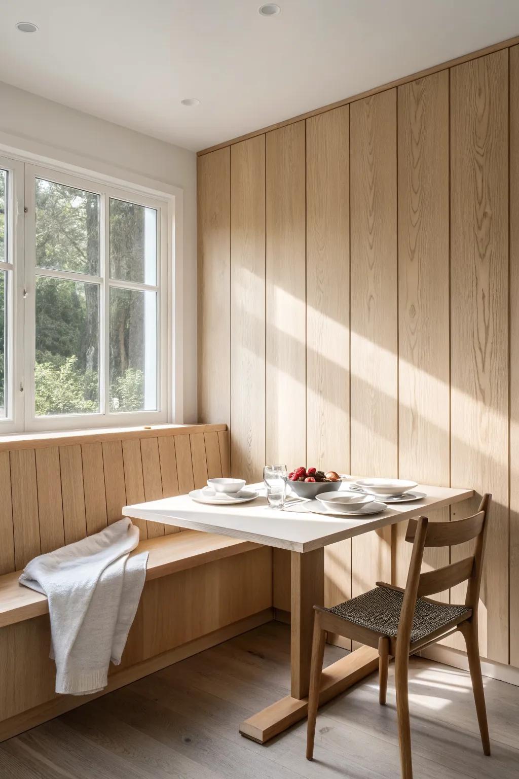 Extra-wide wood sheet panels for a sleek, modern cabin wall—fast to install, stunning to live with.