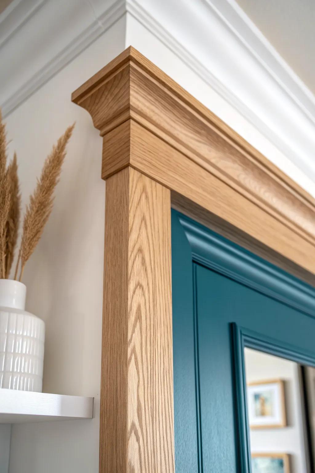Finish doorways with a tight crown return—clean, crafted, and never looks chopped off.