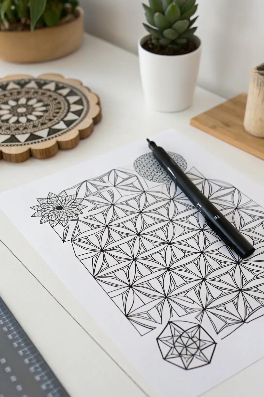 Discover the art of symmetry with stunning geometric designs.