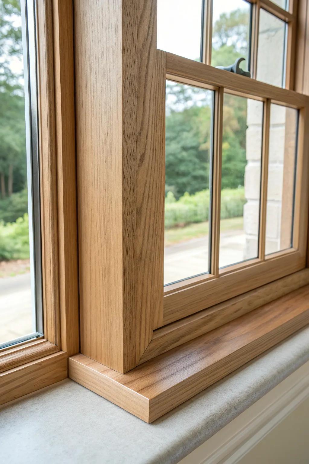 Thicker wood casings + a clean header upgrade window performance without losing bungalow charm.
