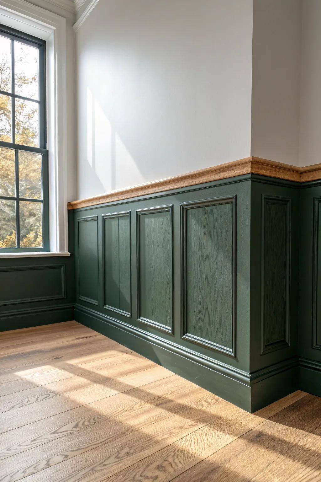 Crown molding + wainscoting: a full-room trim duo that makes walls feel beautifully finished.