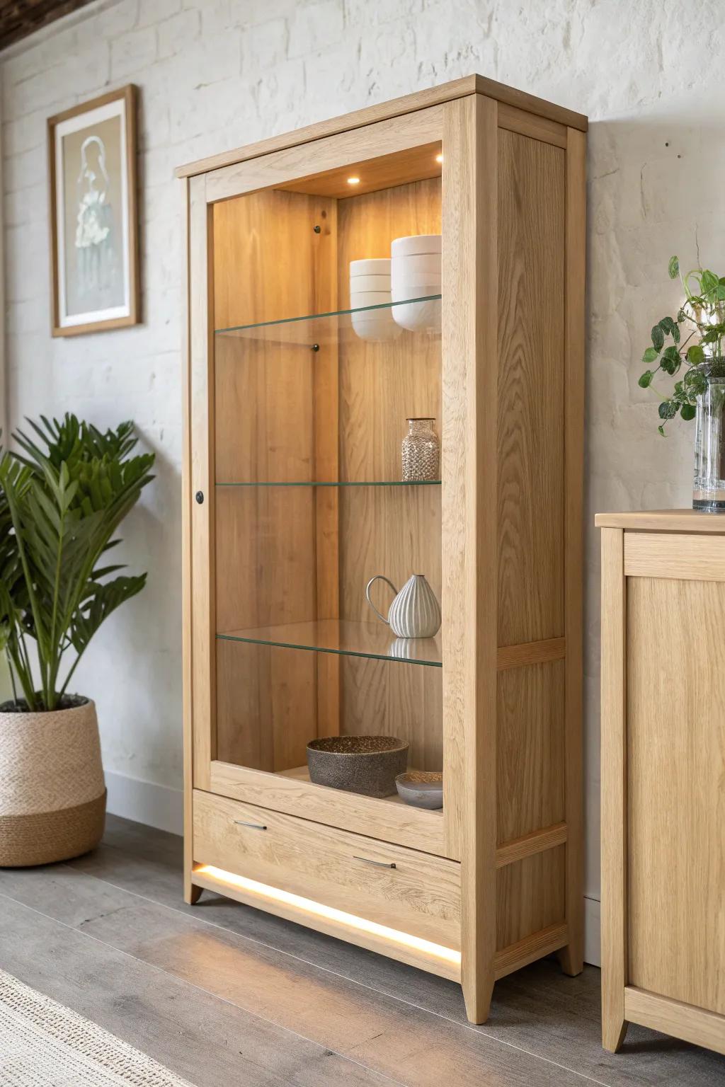 Concealed routed channels hide LED strips so your cabinet glows smoothly—no visible dots.