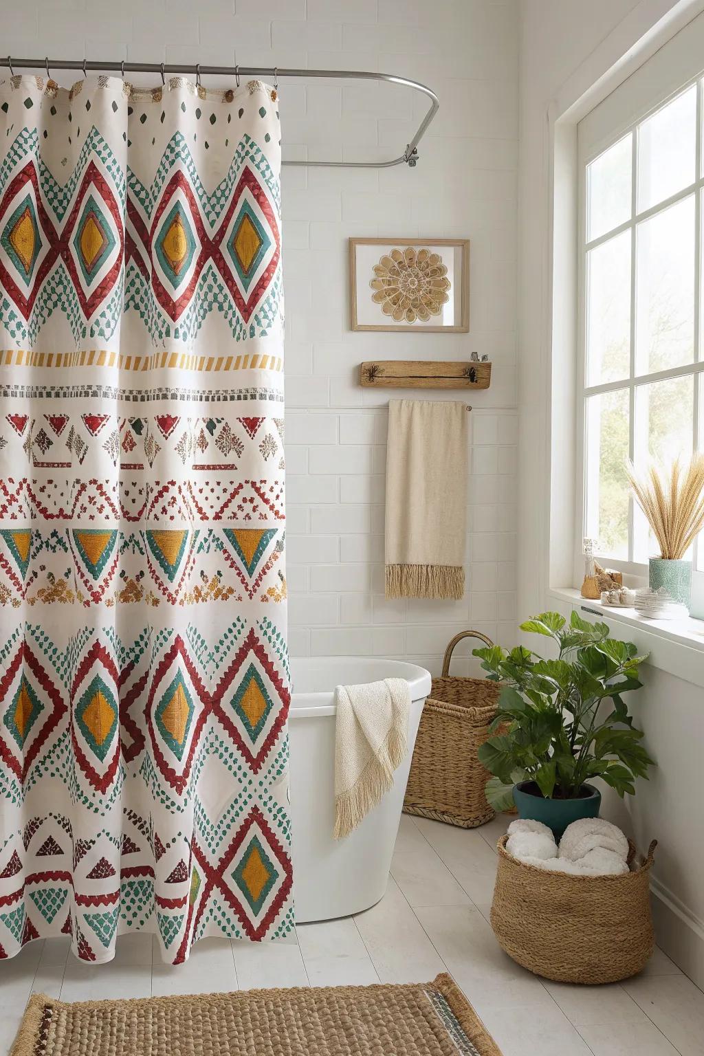Transform your bathroom with a stunning shower curtain—bold patterns meet minimalist elegance!