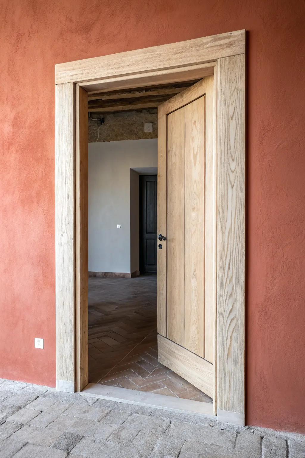 Extra-wide casing makes a doorway feel brighter and grander—no remodel required.