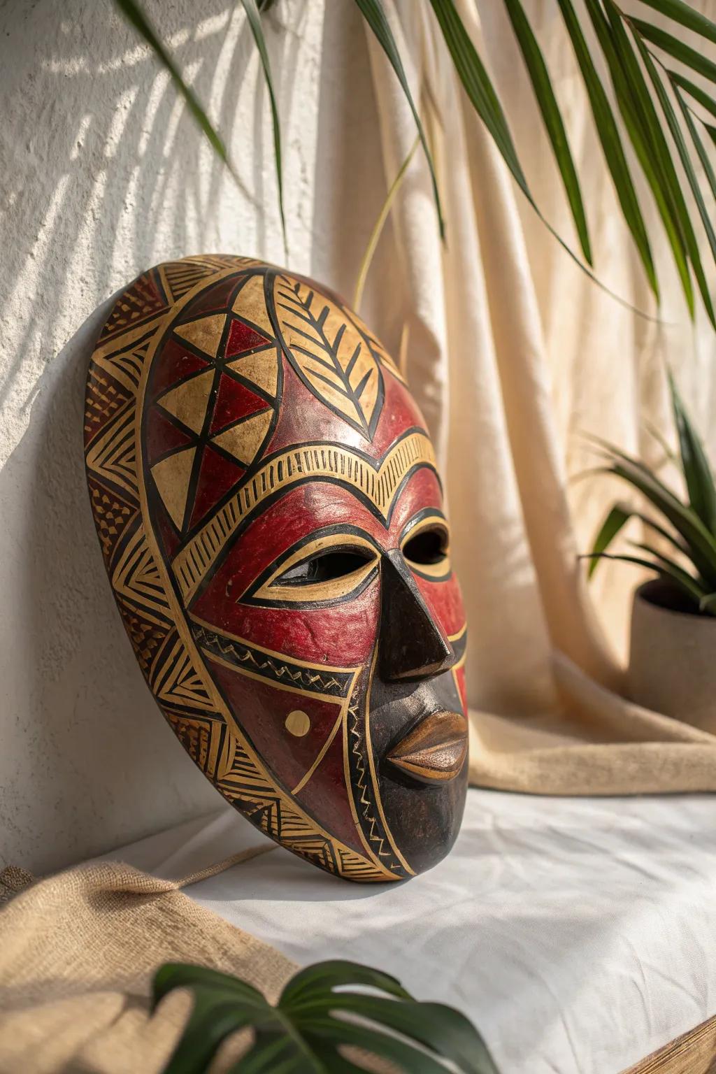 Celebrate culture and creativity with a handcrafted mask inspired by Lois Mailou Jones. Perfect for adding a touch of artistry to your space. #BlackHistoryMonth #ArtInspiration
