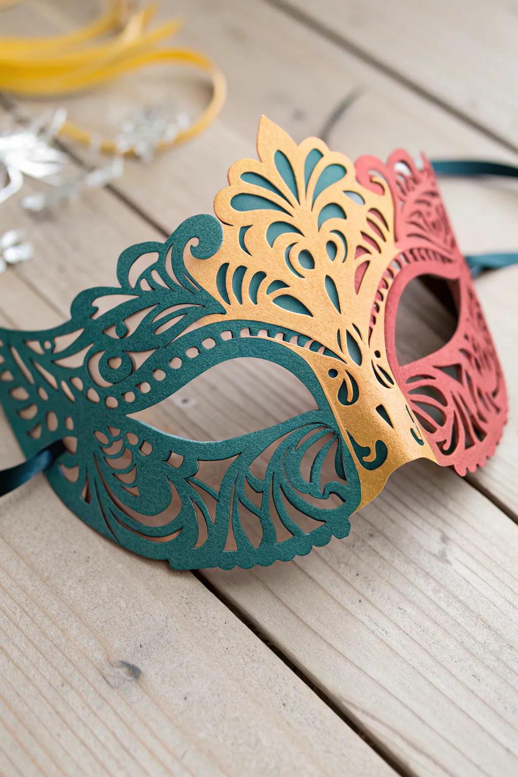 Discover the charm of paper craft masks, where simplicity meets bold beauty.