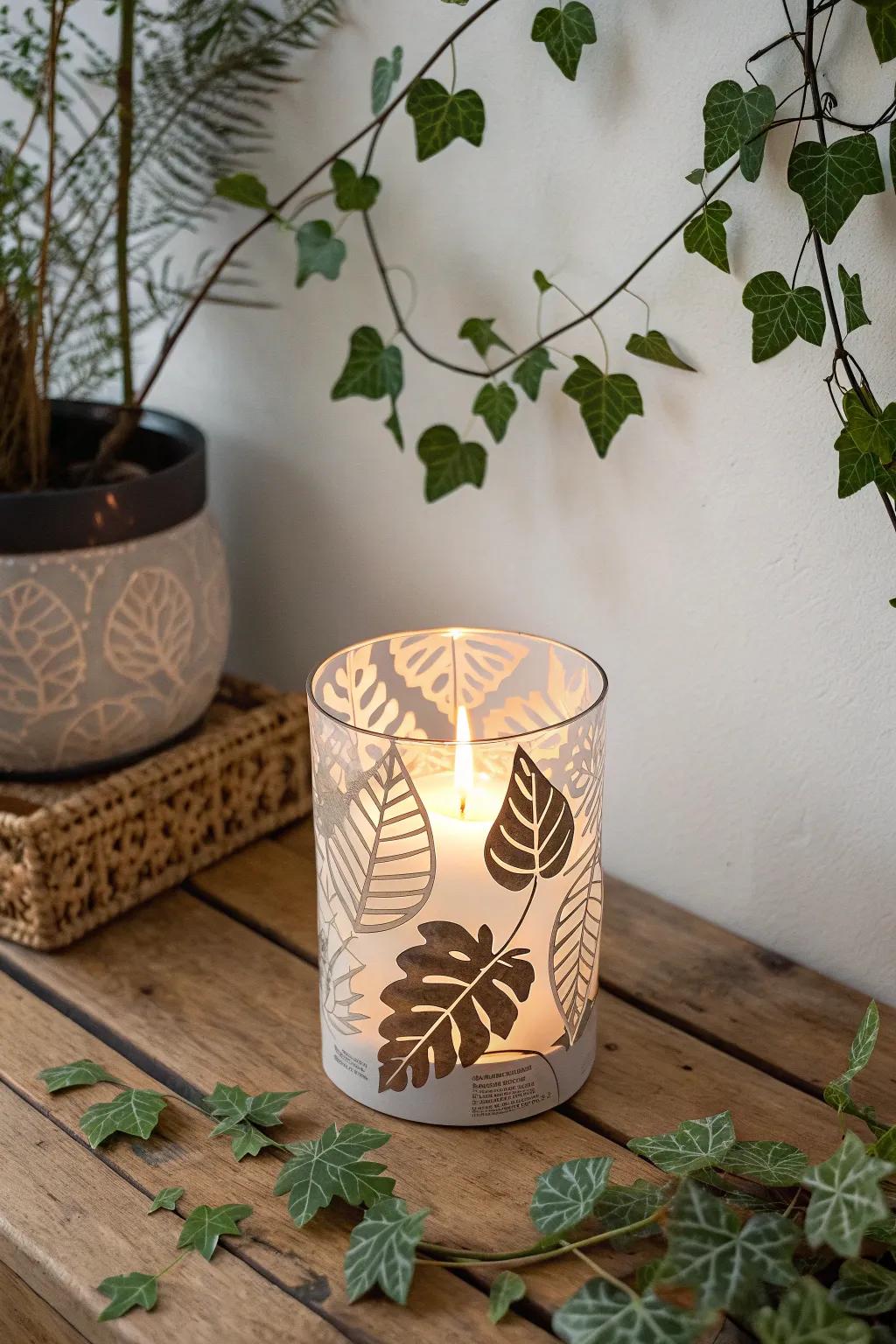 Illuminate your space with the art of nature: Leafy Candle Holders for a cozy fall ambiance.