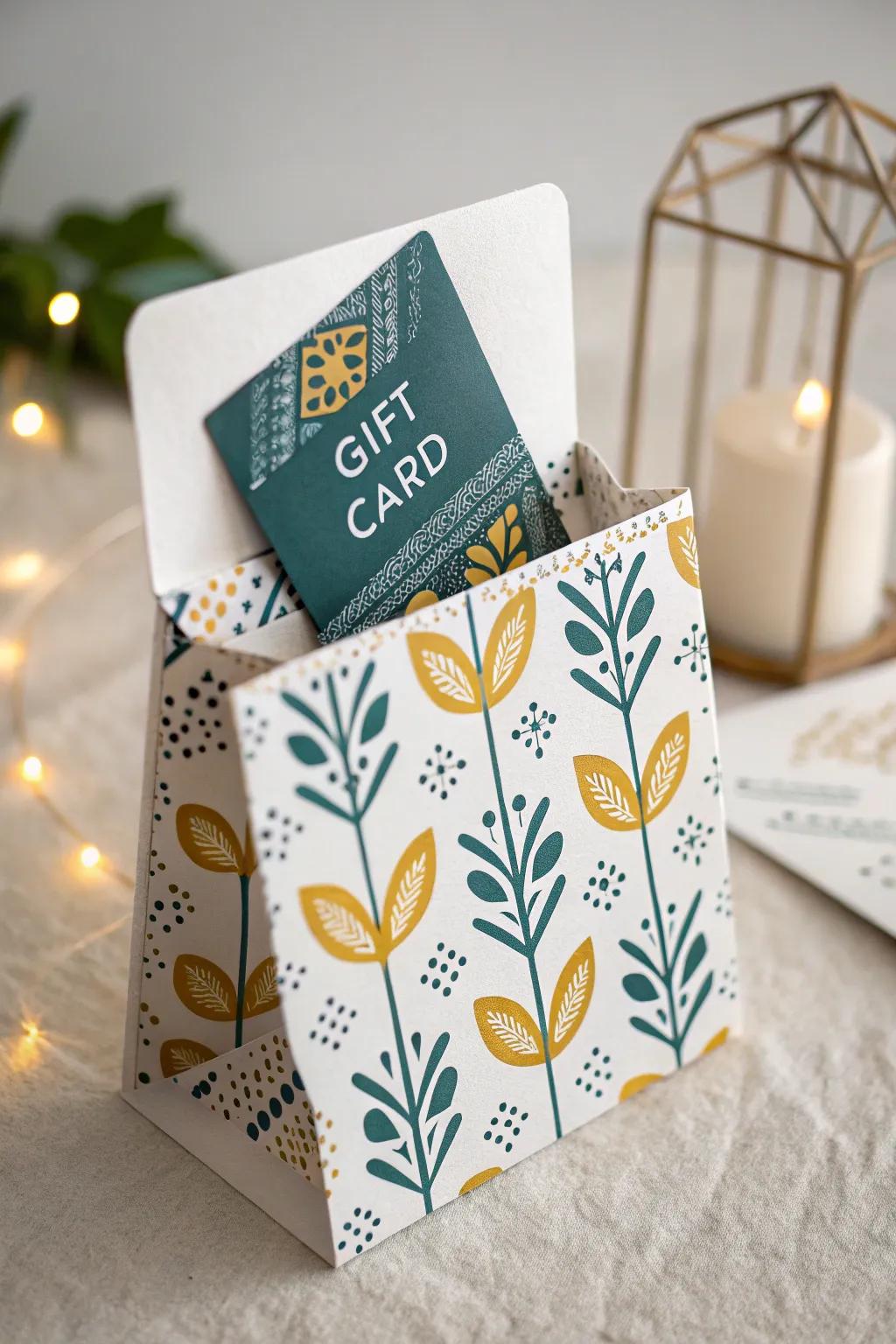 Add a touch of magic to your gift with this interactive pull-out banner card holder. Simplicity meets bold design. 🎁✨