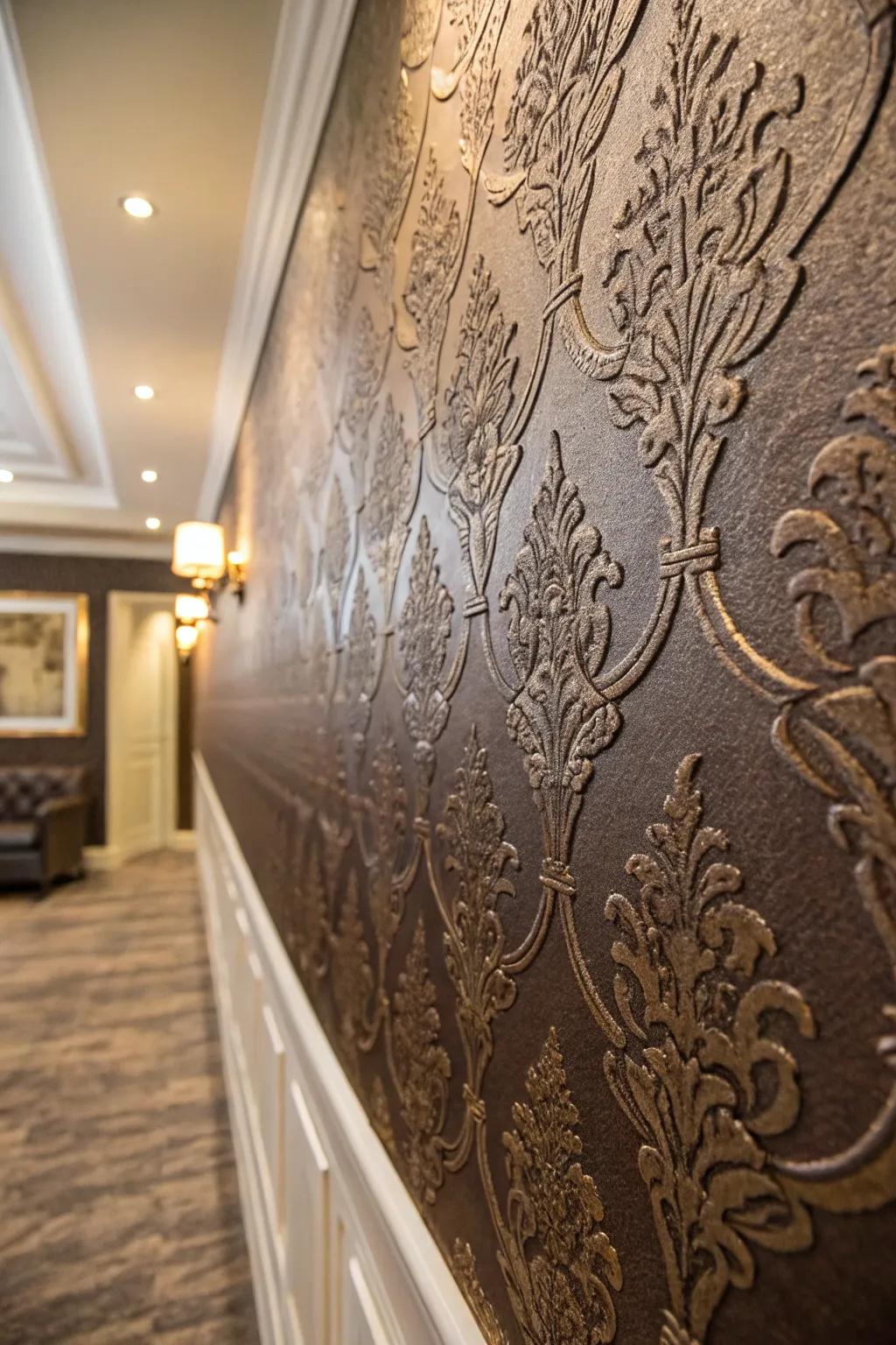Transform your space with textured wallpaper that beautifully conceals imperfections while adding depth and style.
