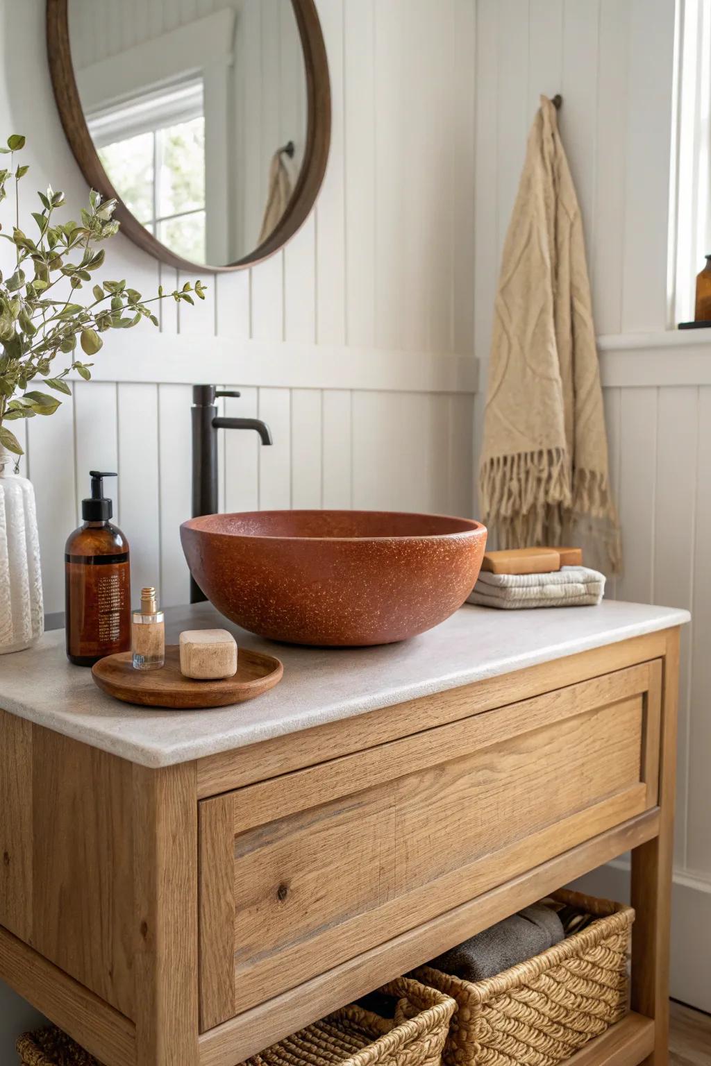 Knotty pine wainscoting + warm white paint above: airy, cozy, and perfectly balanced.