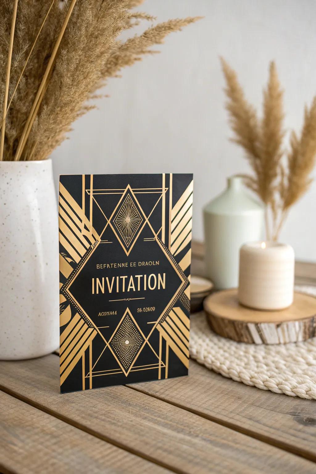 Invite elegance into your event with an Art Deco-inspired paint and sip evening, where geometric luxury meets bohemian charm.
