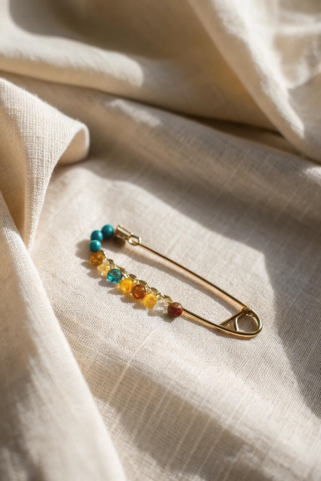 Discover the beauty in simplicity with this elegantly crafted safety pin project—perfect for adding a touch of style to your wardrobe. #Craftsmanship #BohoMinimalism