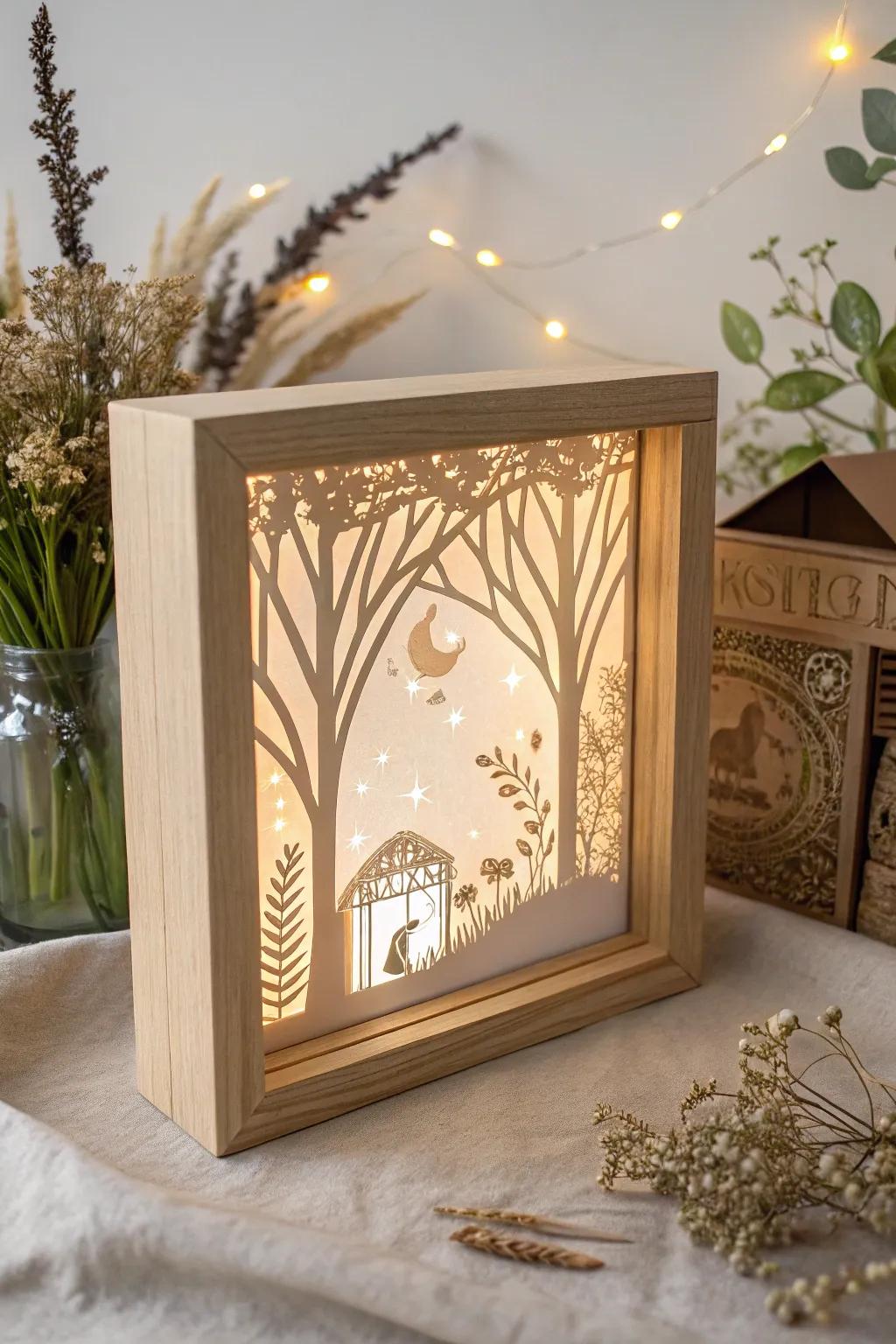 Illuminate your creativity with a shadow box that transforms any space into an artful sanctuary. ✨ #ArtisticExpression #ShadowBoxDesign