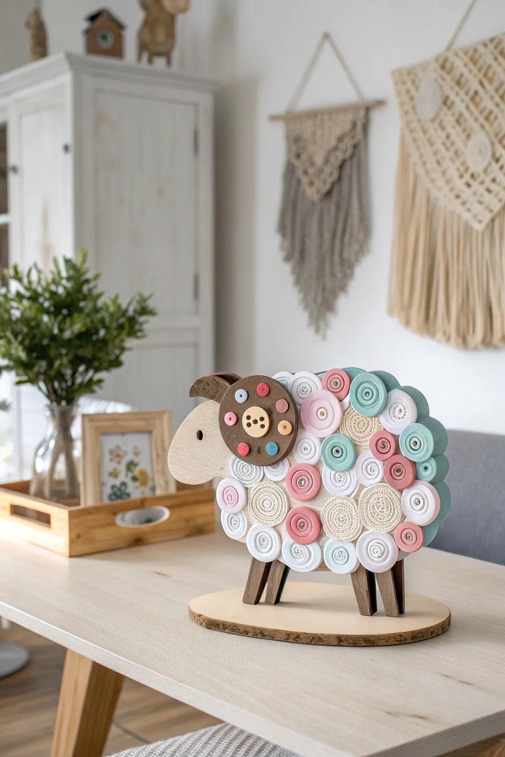 Unleash your creativity with a charming sheep collage that combines minimalist style with a Boho twist. #CraftedElegance