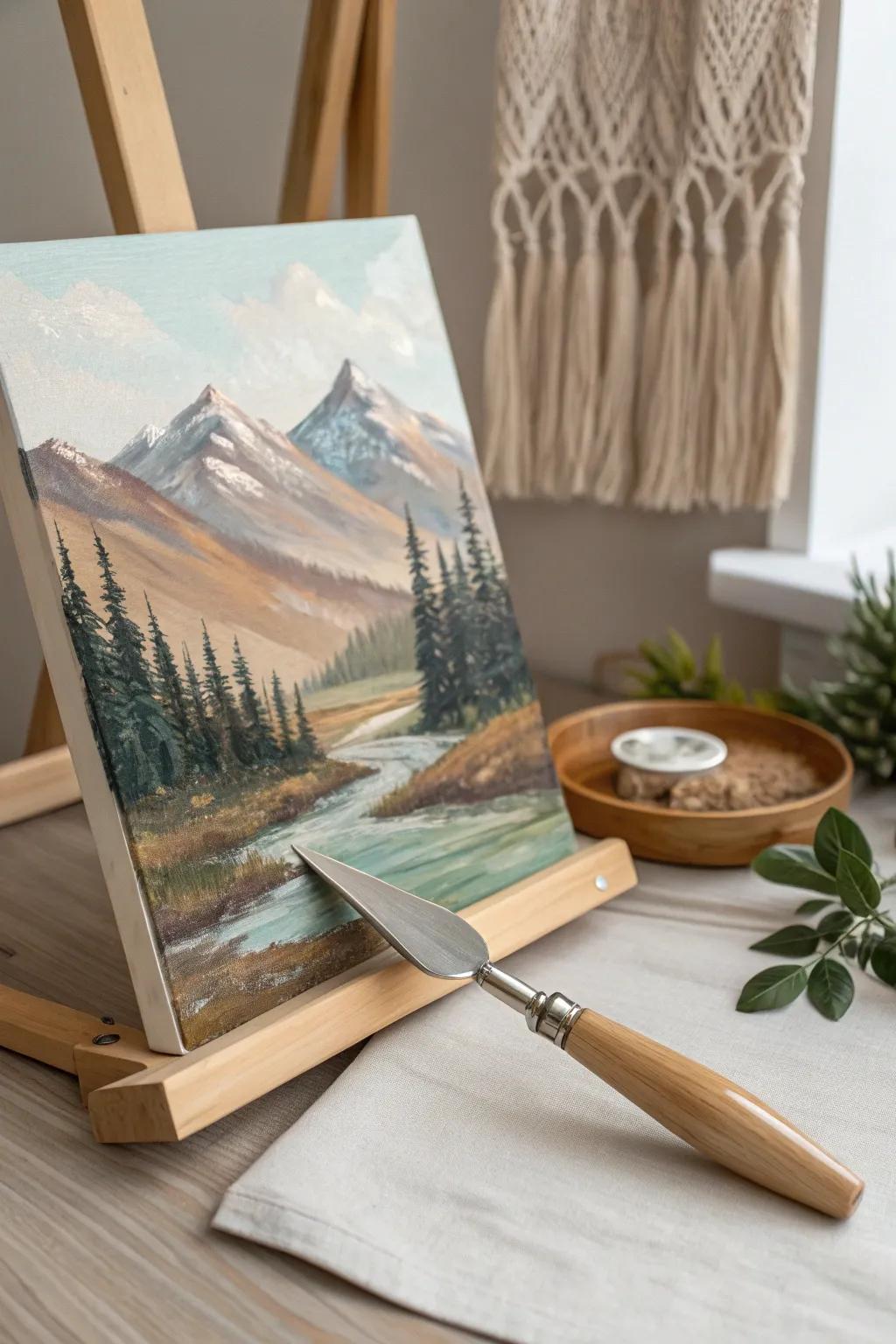 Capture the essence of nature with every stroke—embrace the art of majestic mountains.