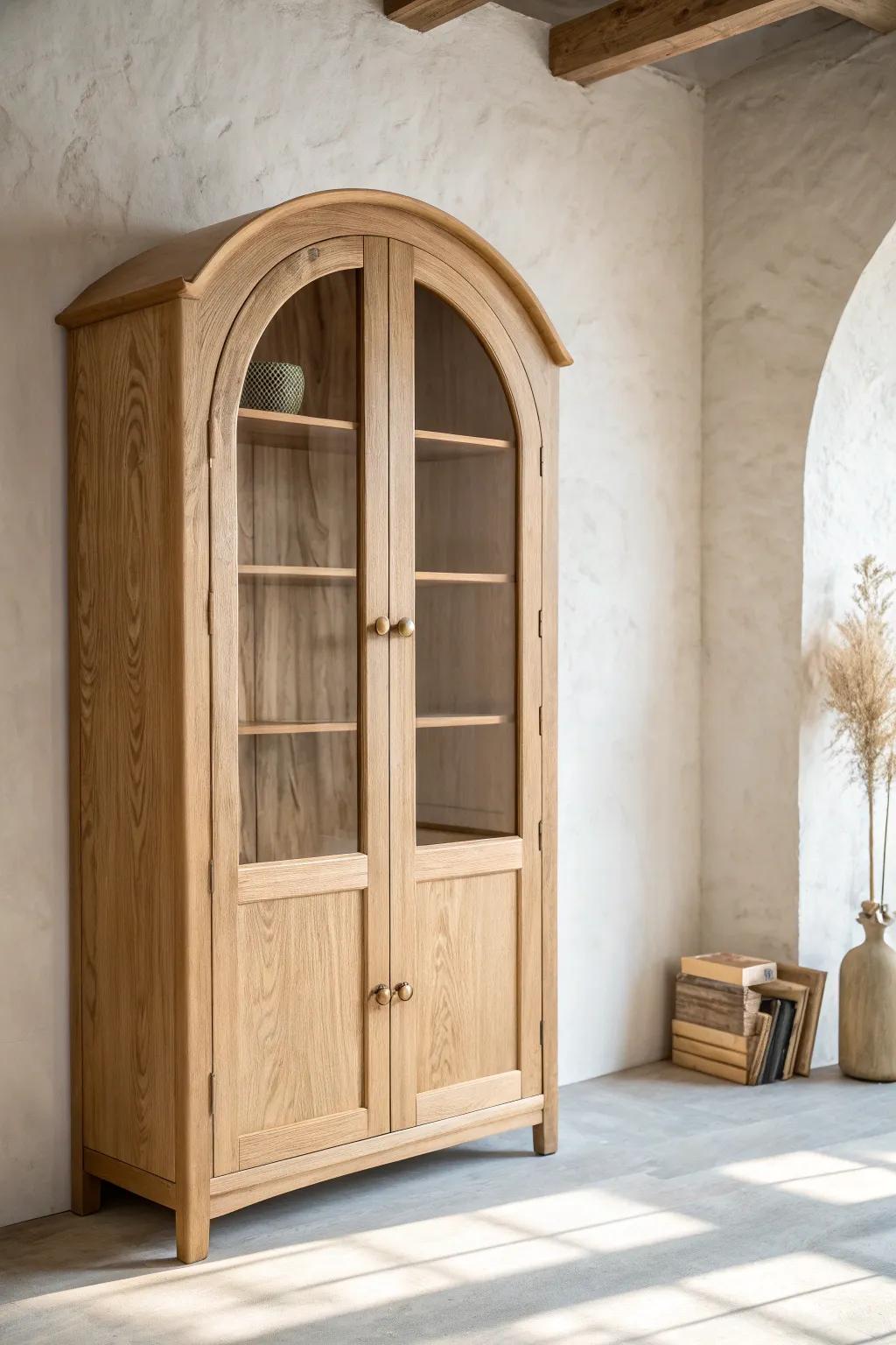 Arched cabinet fronts add instant softness—simple, custom-looking, and beautifully timeless.