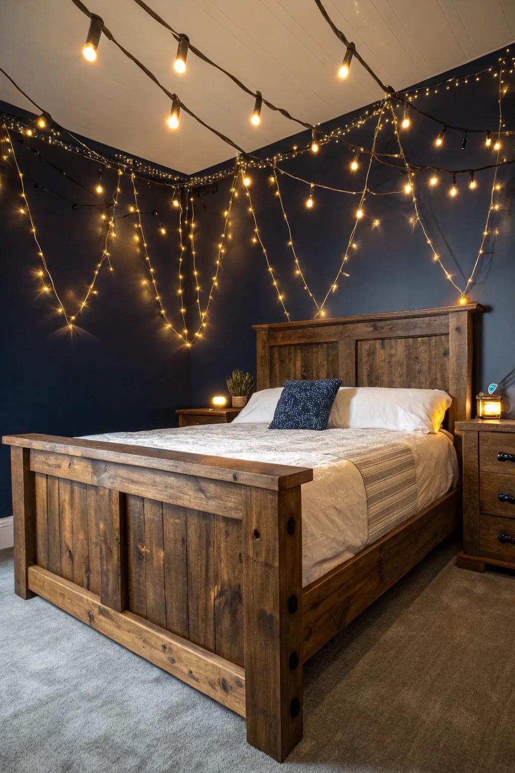 Transform any boys' room into a magical retreat with striking string lights and craftsmanship.