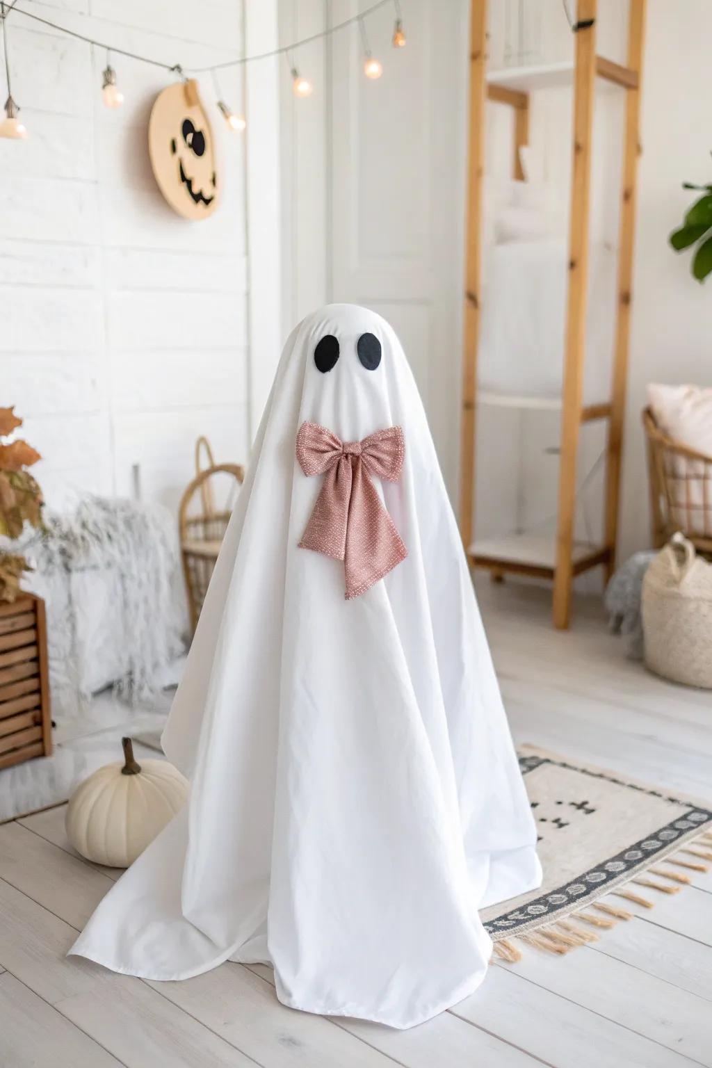 Charming DIY Ghost: A perfect blend of spooky and sweet for your little one's Halloween!