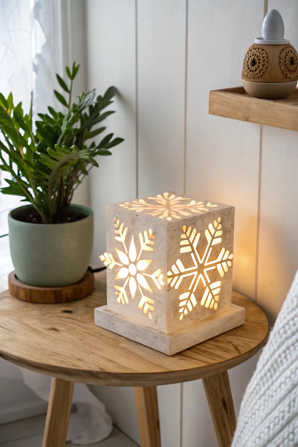 Illuminate your space with seasonal charm and minimalist elegance. #DIYNightLight #ScandinavianBoho