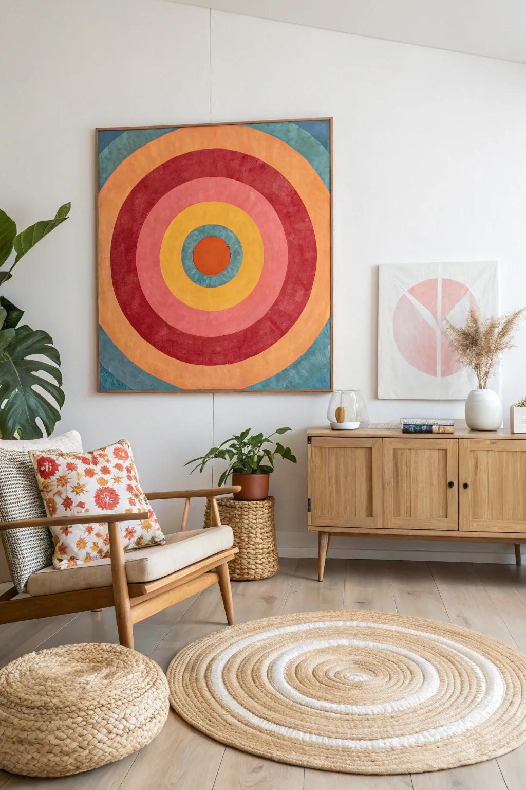 Infuse your space with vibrant artistry and minimalistic elegance. Discover the beauty of Alma Thomas-inspired color fields.