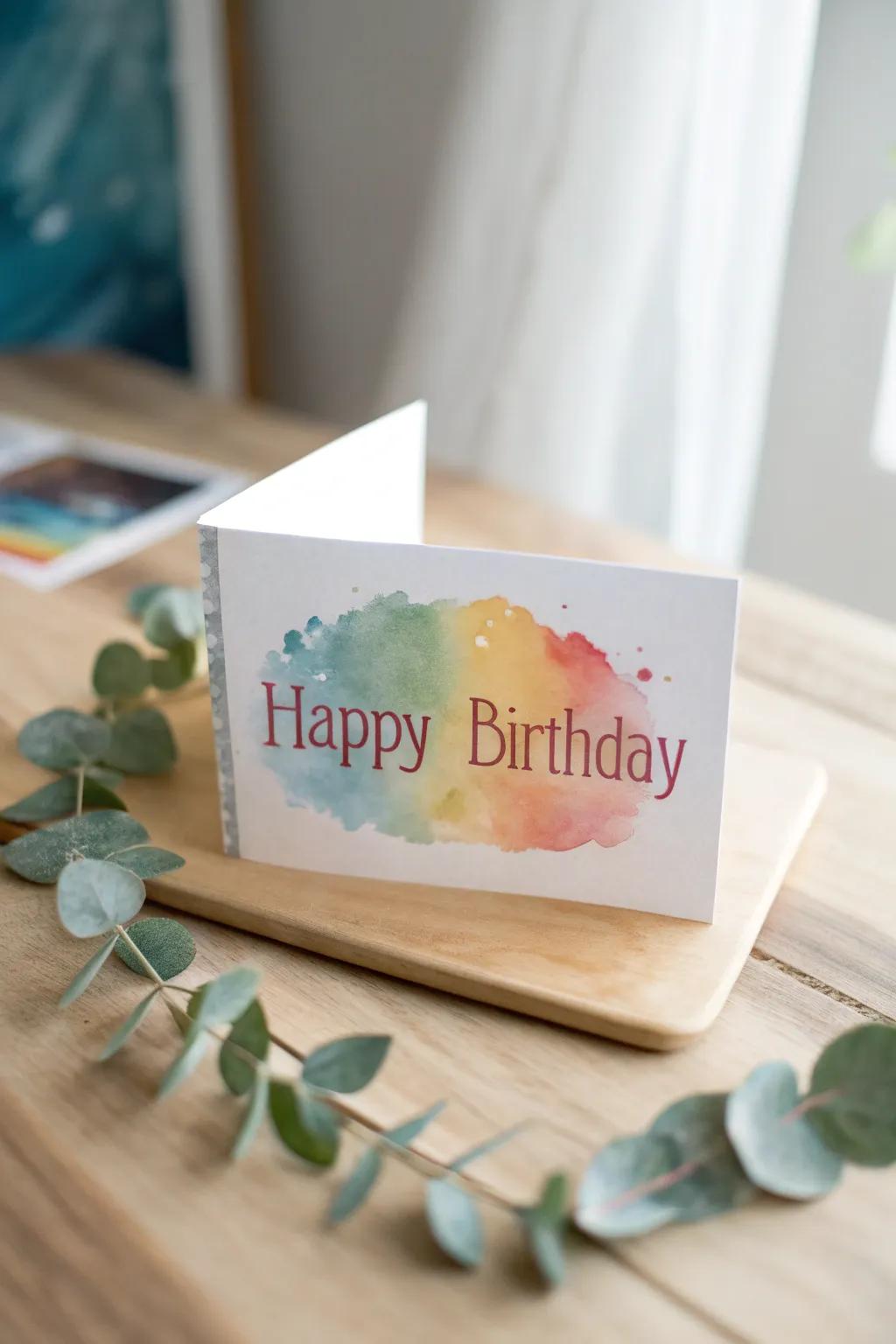 Craft your birthday wishes with a splash of creativity and natural elegance.