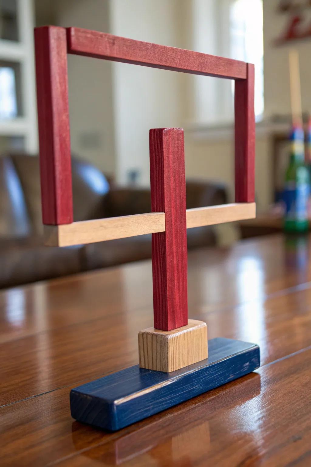 Craft your own tabletop victory with these popsicle stick goal posts!