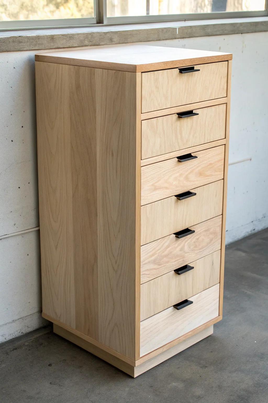 Deep drawer banks keep sockets, fasteners, and sanding supplies visible, sorted, and within reach.