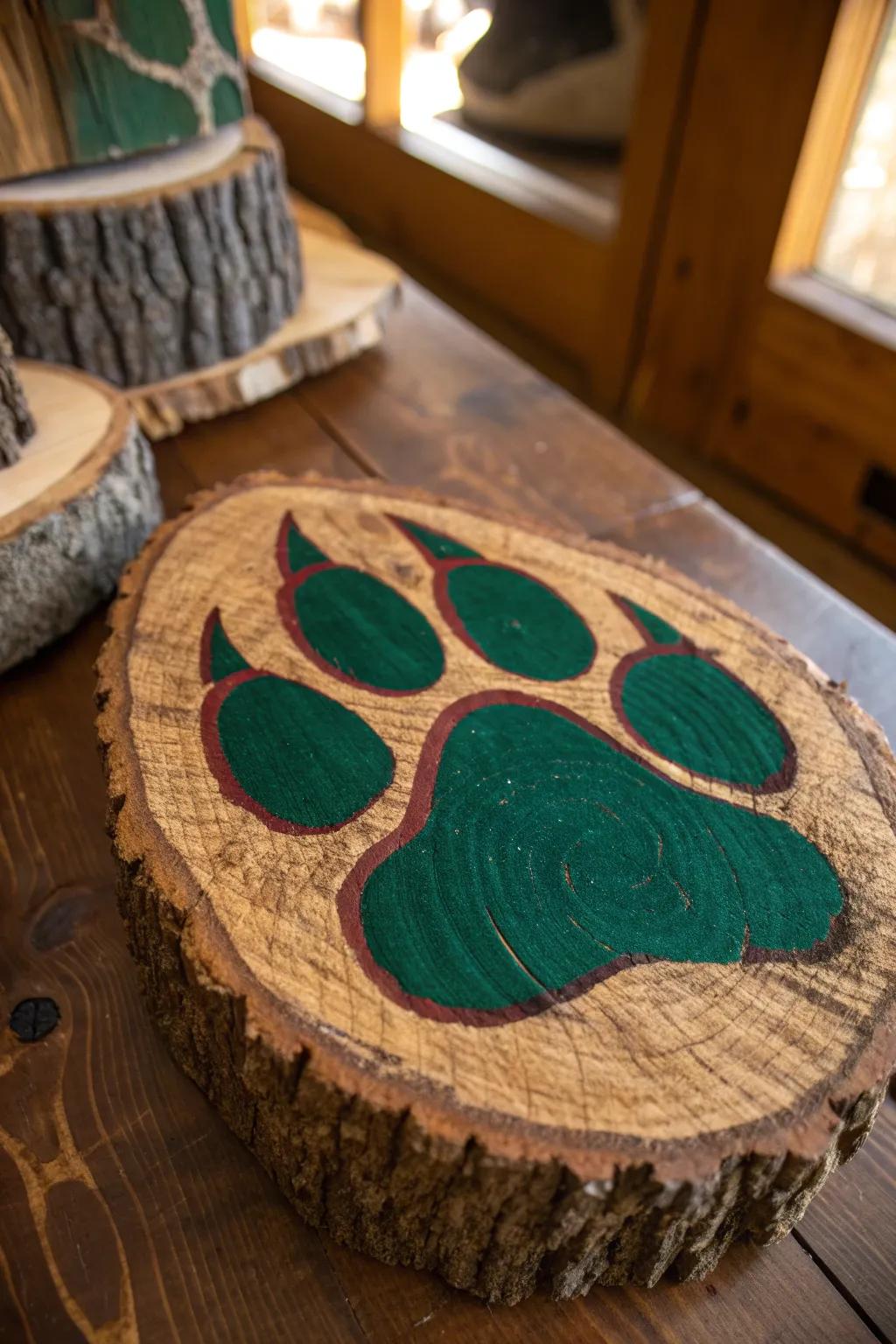 Unleash your wild side with these handcrafted bear paw prints. Perfect for your next adventure!