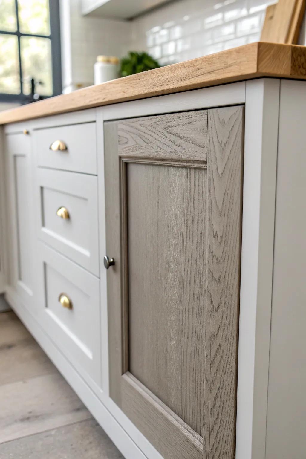 Shaker-style gray and white: clean lines, timeless contrast, and handcrafted calm.