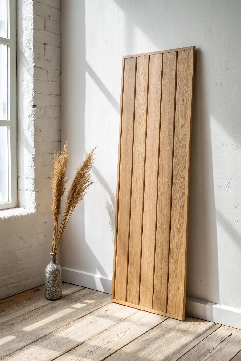 Wide-spaced board-and-batten: modern farmhouse texture with clean, airy proportions.