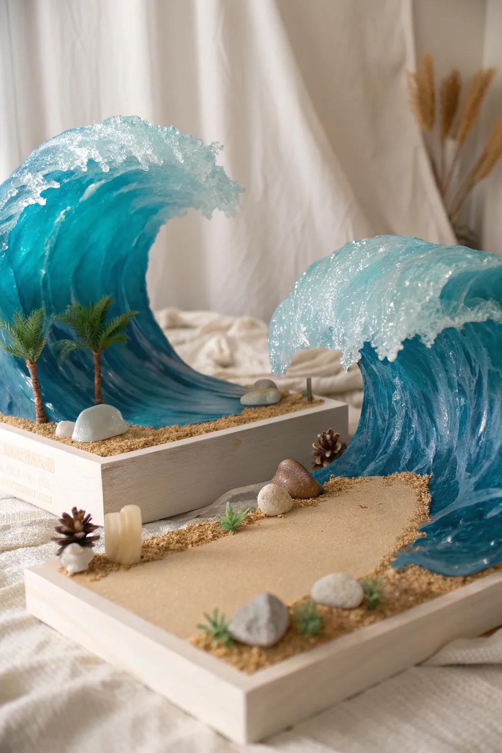 A minimalist Passover diorama: Crafted beauty in simplicity.