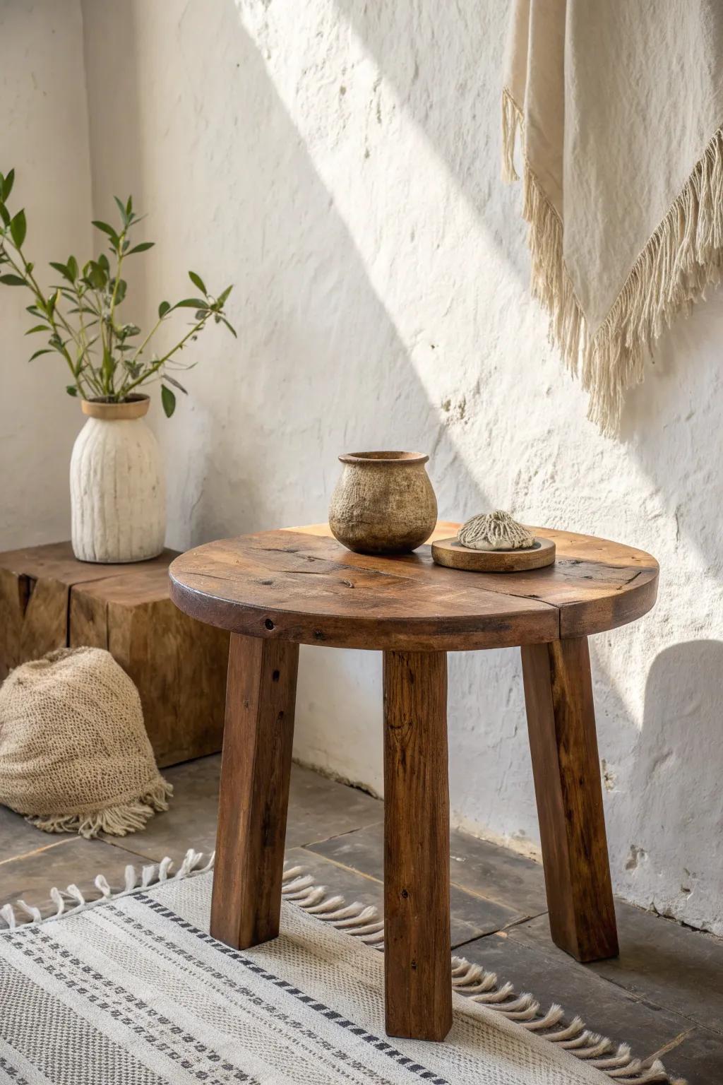 Warm neutrals make reclaimed wood feel calm, elevated, and beautifully rustic.