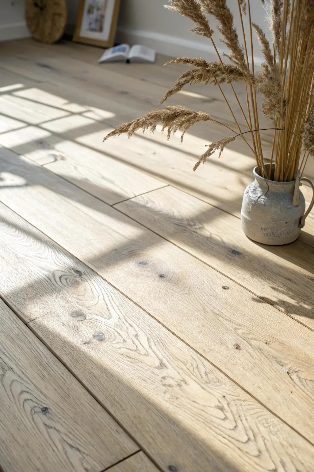 Light rustic floors that keep rooms bright—sunlit grain, gentle distressing, and airy warmth.