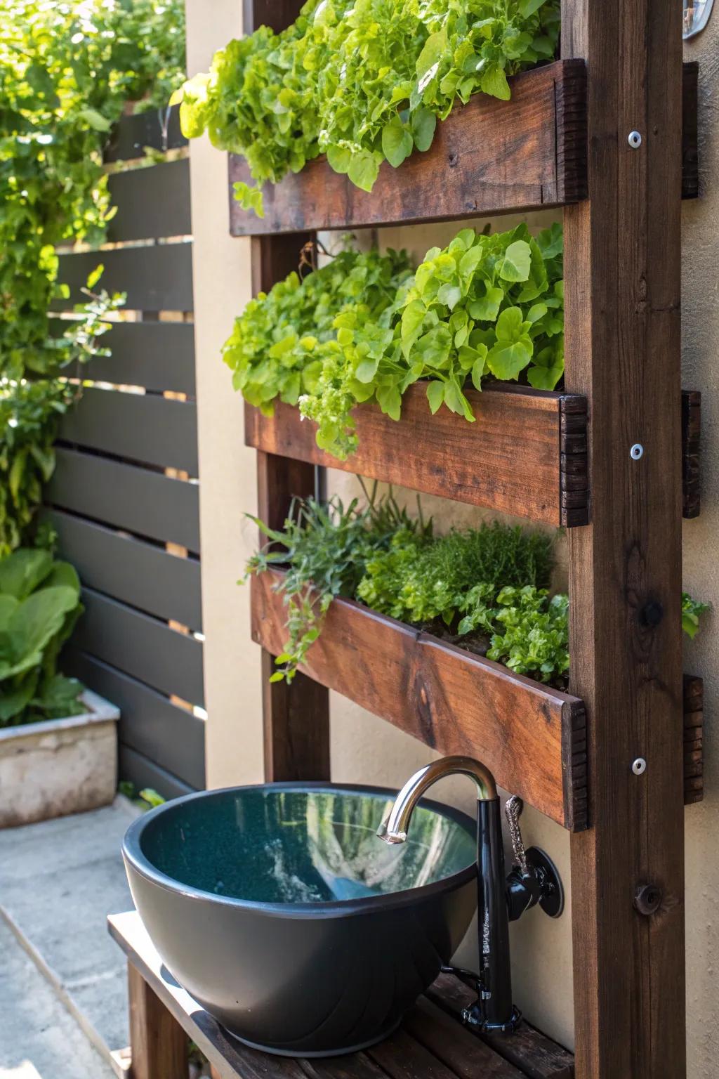 Transform your vertical garden with this ingenious drainage solution, merging beauty and function.