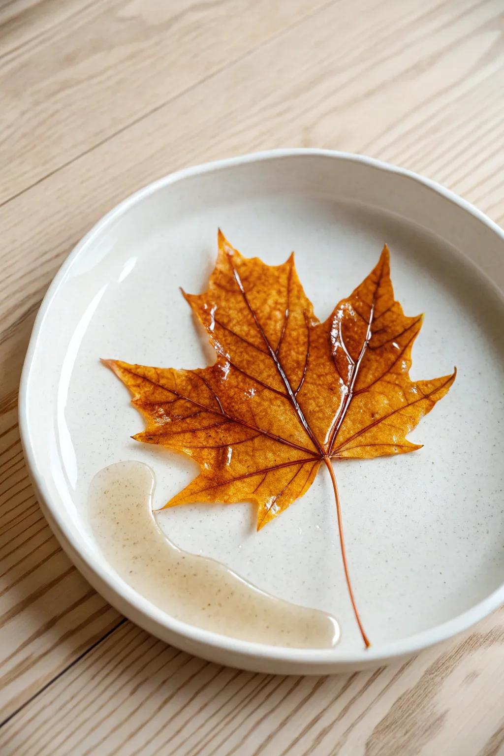 Capture autumn's elegance with wax-dipped leaves—a minimalist's dream for timeless decor.