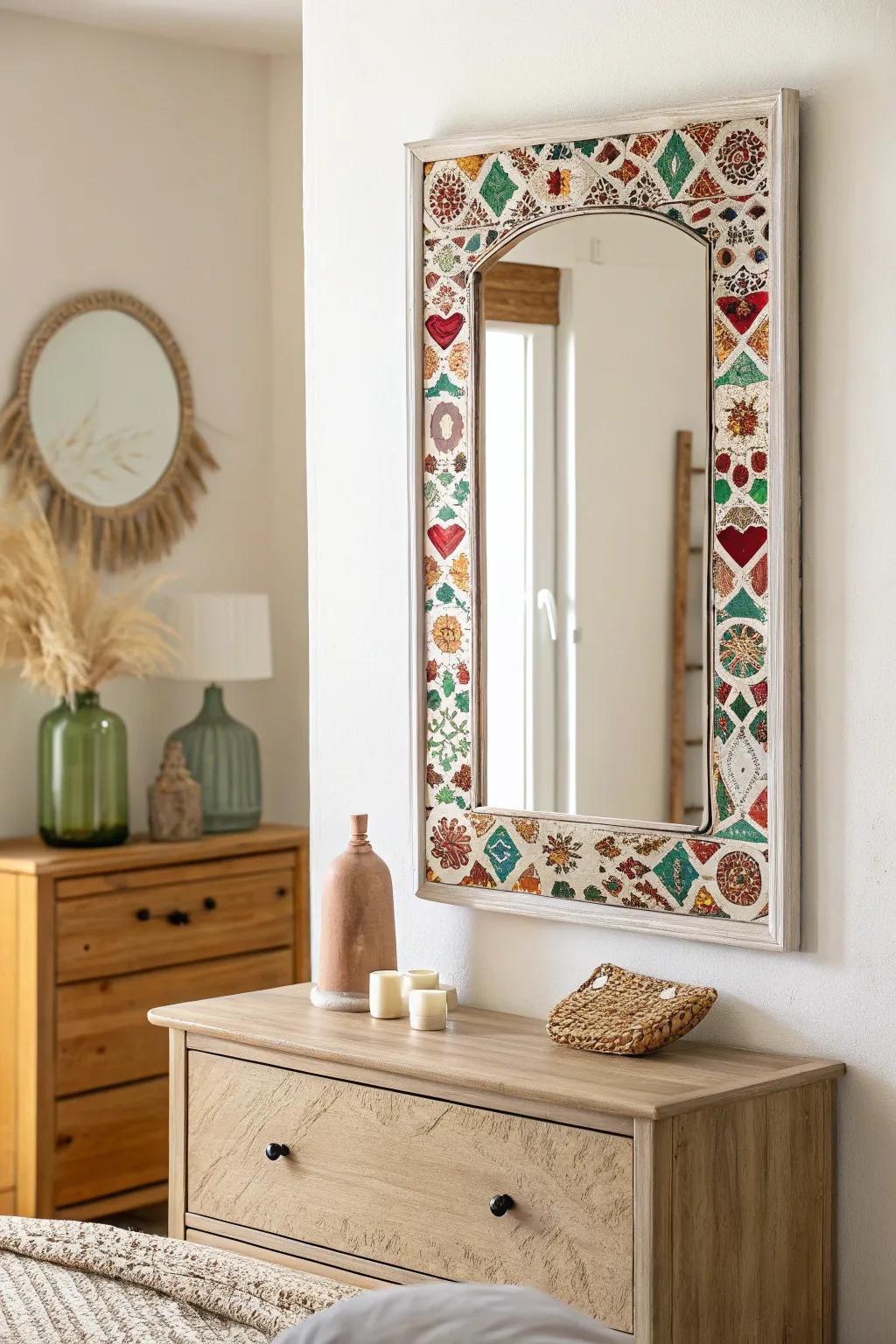 Reflect your creativity with a mosaic mirror masterpiece.
