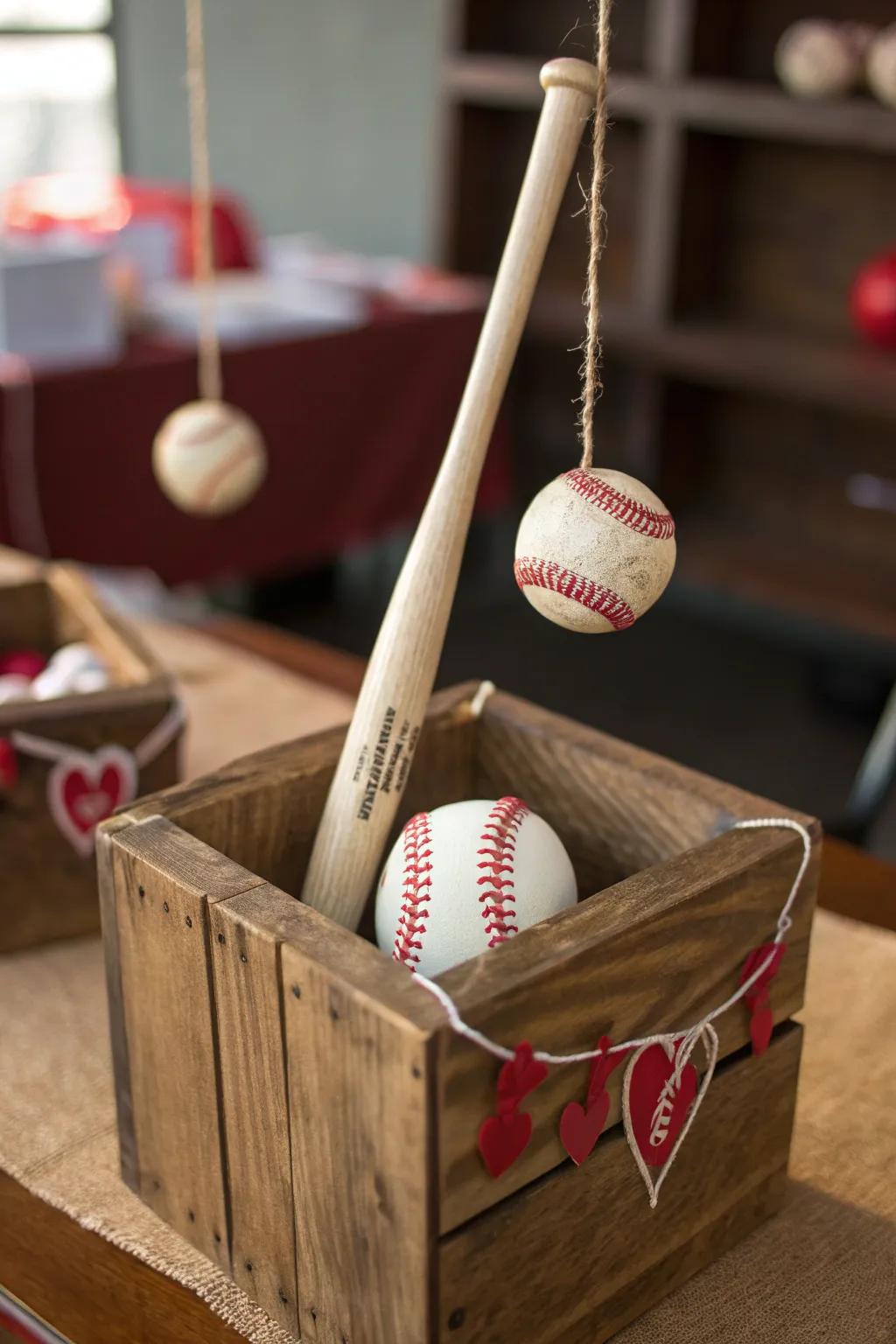 Hit a home run this Valentine’s Day with a unique swinging bat and ball box!