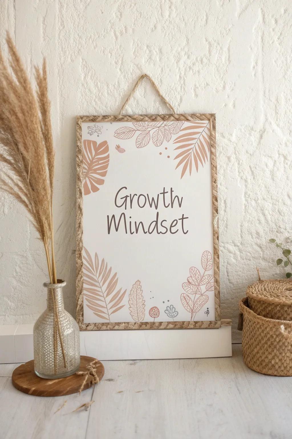 Inspire courage and growth with a touch of minimalist elegance.