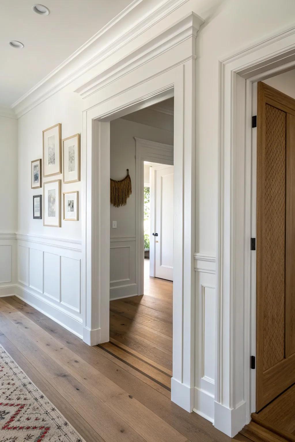 Picture-frame outer molding adds a timeless, framed look—simple, crisp, and classic.