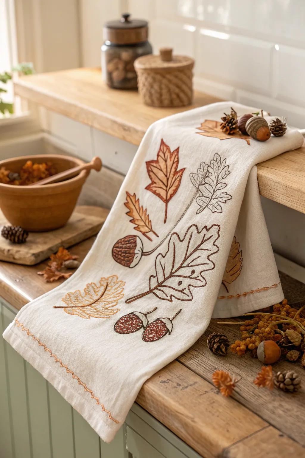Add a touch of autumn charm to your kitchen with handcrafted elegance. 🍂