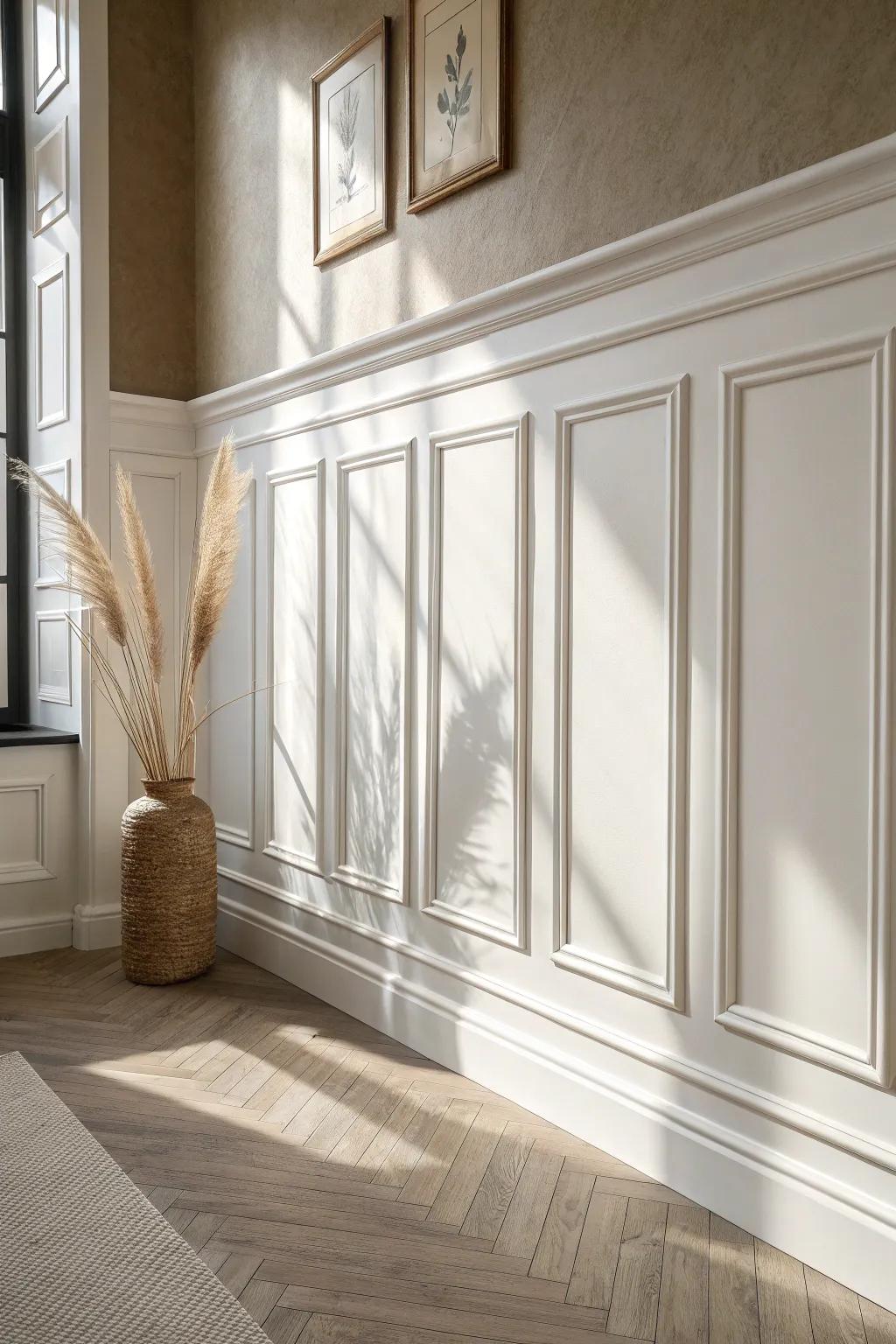 Tone-on-tone box trim adds French country elegance—simple, DIY, and quietly luxurious.