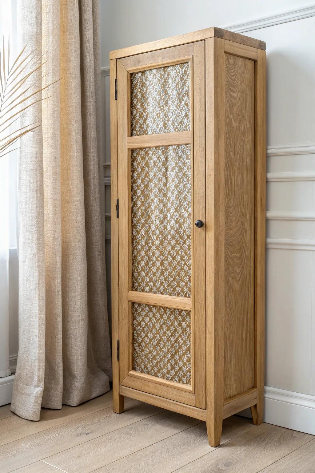 Turn plain glass into a designer cane-look insert—warm, woven texture with a clean Nordic vibe.