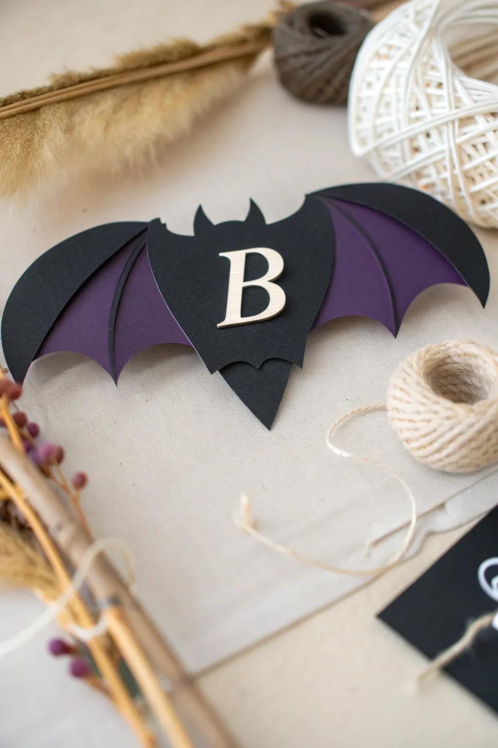 Transform your Halloween decor with this minimalist 'B is for Bat' craft – where simplicity meets spooky charm!